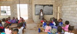 Year one and early years learners share a class at Chitulikwa community school in Kabanana, Lusaka